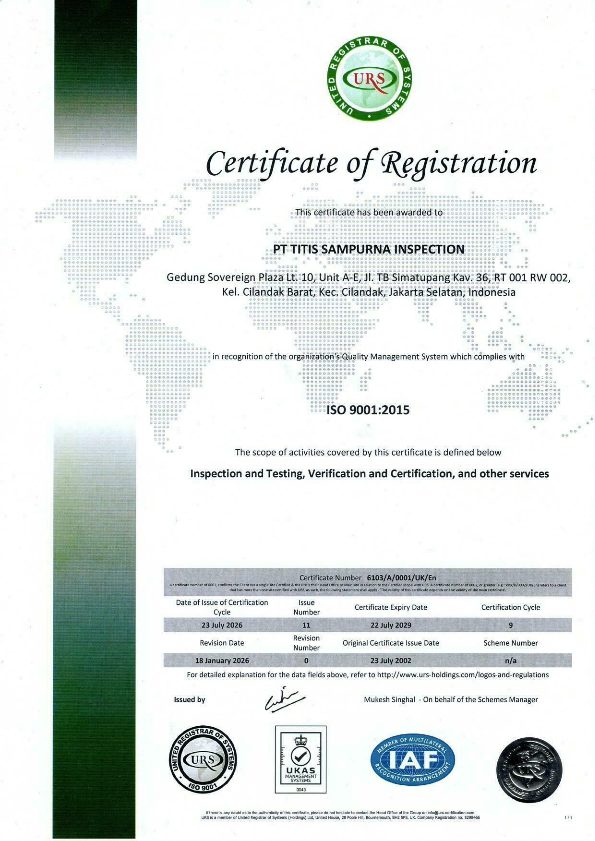 ISO 9001:2015 Certificate